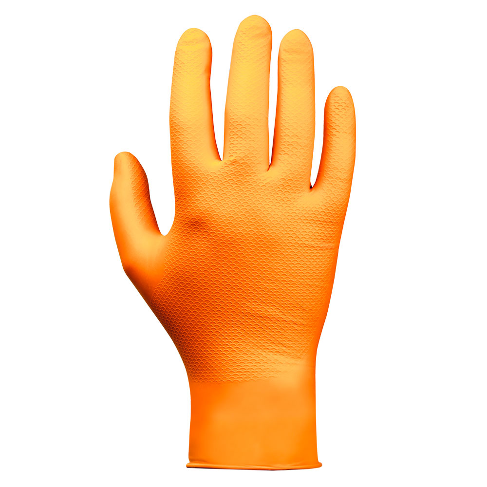 Ультрапрочные нитриловые перчатки JETA SAFETY с текстурой Natrix 50 штук - JSN NATRIX-O